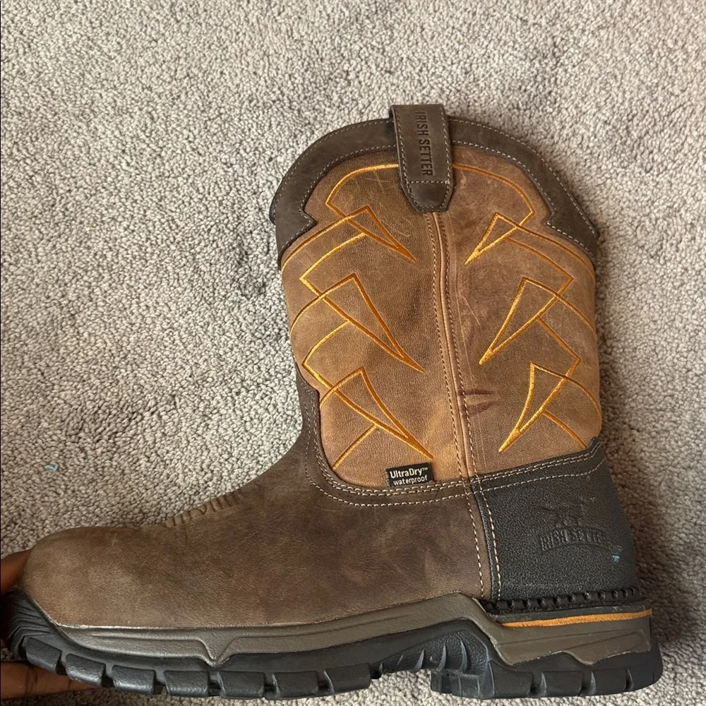 Irish Setter Two Harbors 11-Inch Waterproof Pull-On Work Boots SIZE 10.5